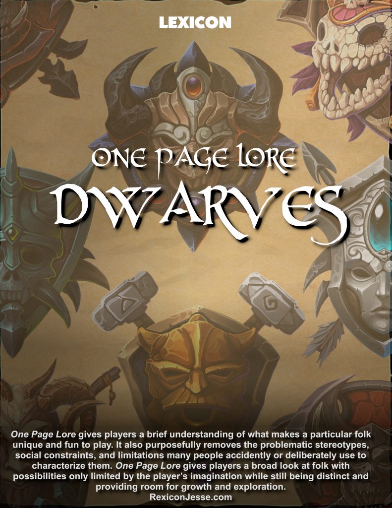 one page lore 