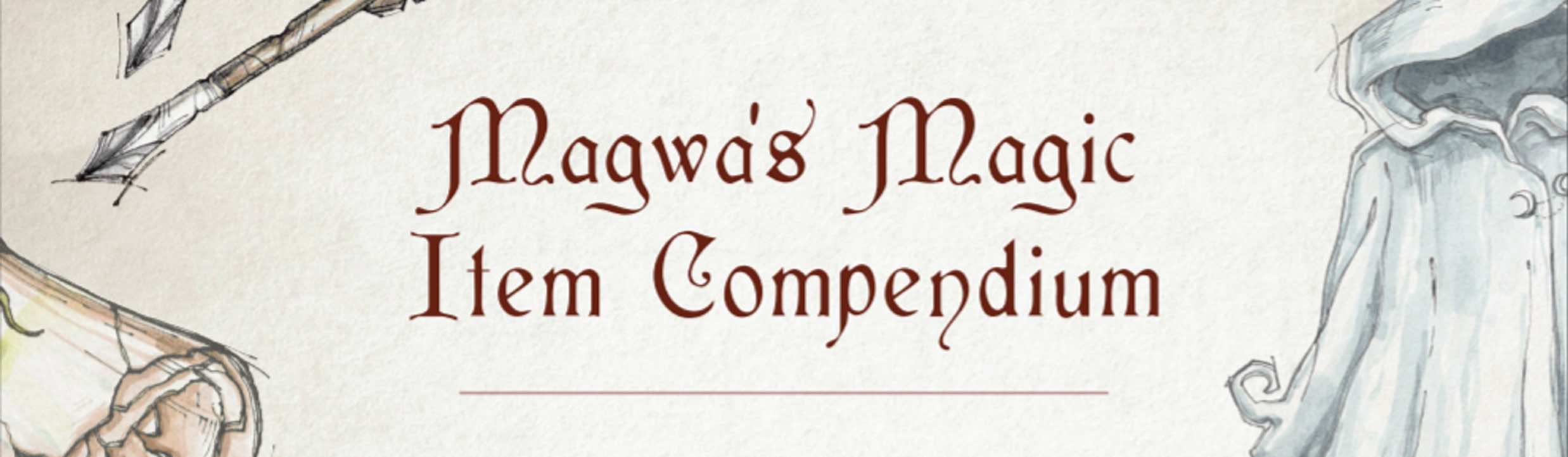 Magwa’s Magic Item Compendium hardcover [ D&D5e ] : decks fly, tomes remain